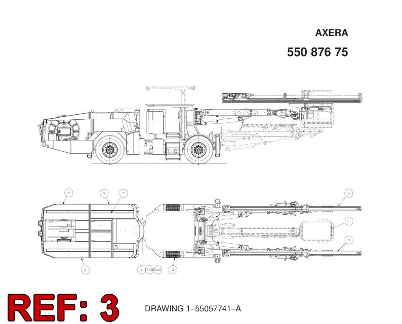 55087668 550 876 68 FRONT END MODULE - Sandvik Technical Drawing