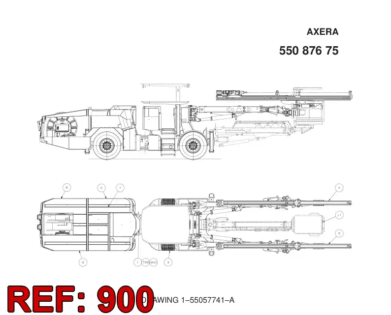 55087674 550 876 74 SEPARATE PARTS - Sandvik Technical Drawing