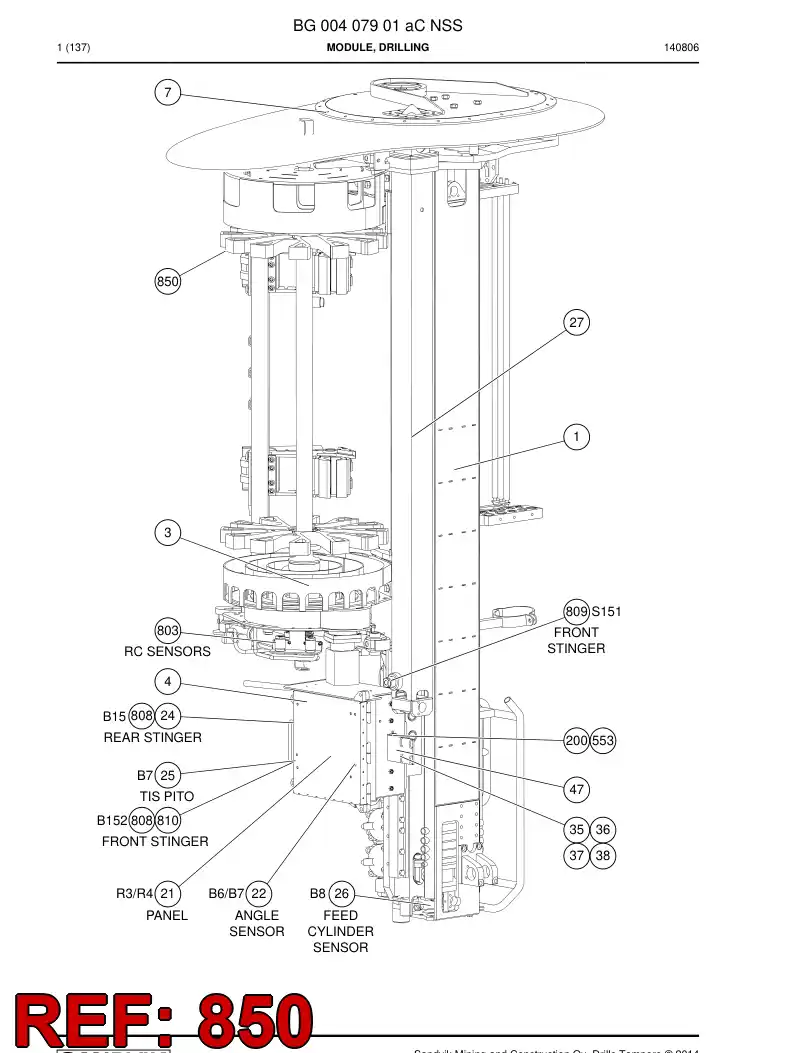 55087764b 550 877 64b Mounting - Sandvik Technical Drawing