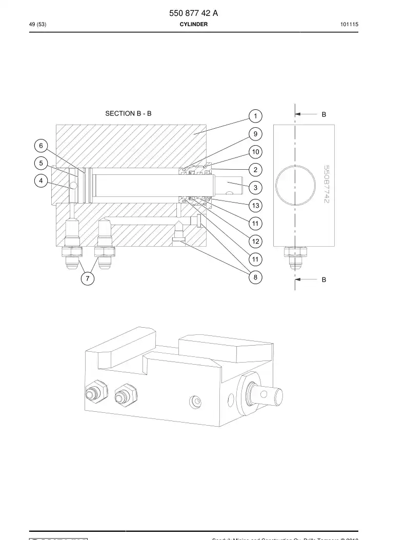55087868 550 878 68 Seal kit - Sandvik Technical Drawing