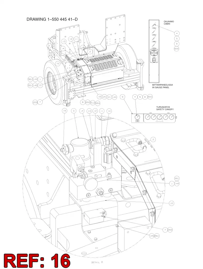 55087899 550 878 99 SUPPORTING BLOCK - Sandvik Technical Drawing