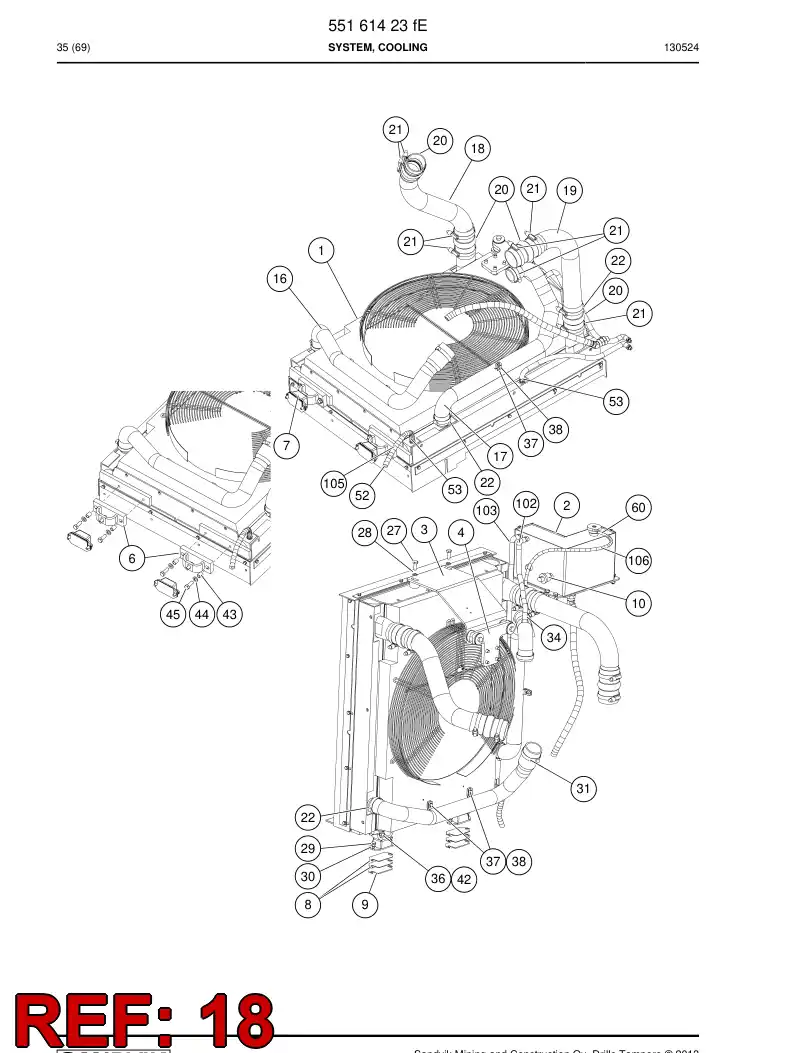 55087909a 550 879 09a Cooling tube - Sandvik Technical Drawing