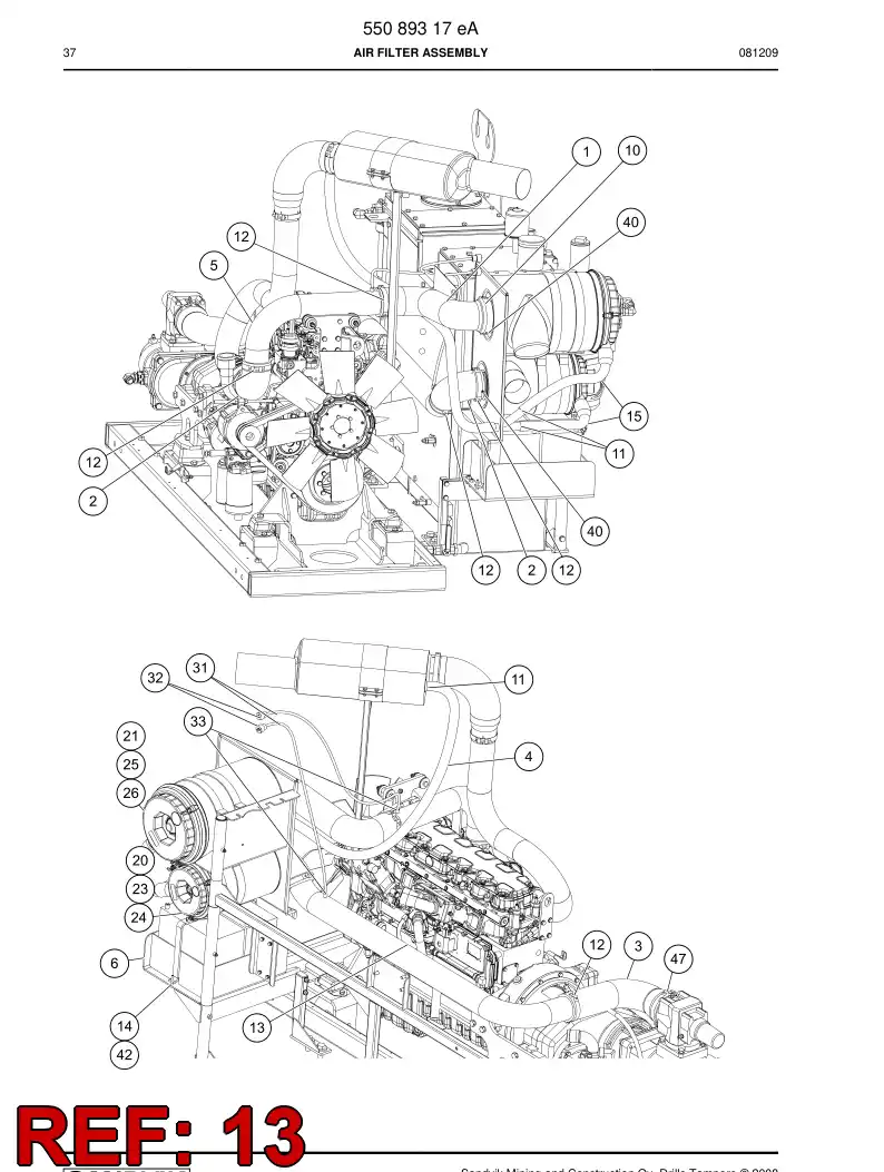 55088102 550 881 02 Intake pipe - Sandvik Technical Drawing