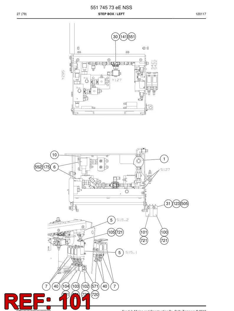55088140 550 881 40 Sign - Sandvik Technical Drawing