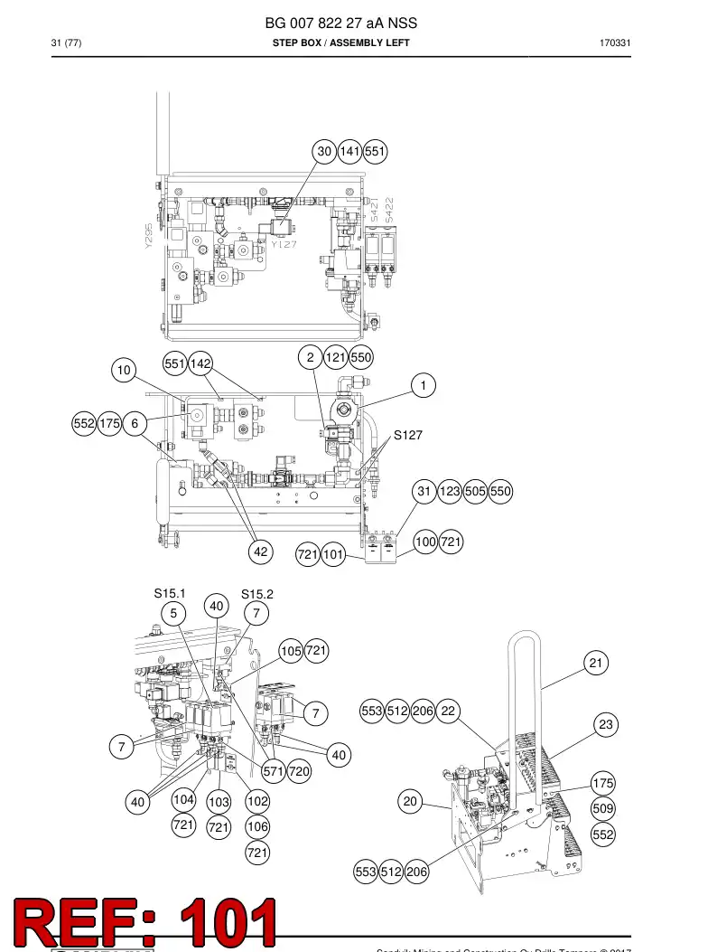 55088140a 550 881 40a SEAL - Sandvik Technical Drawing