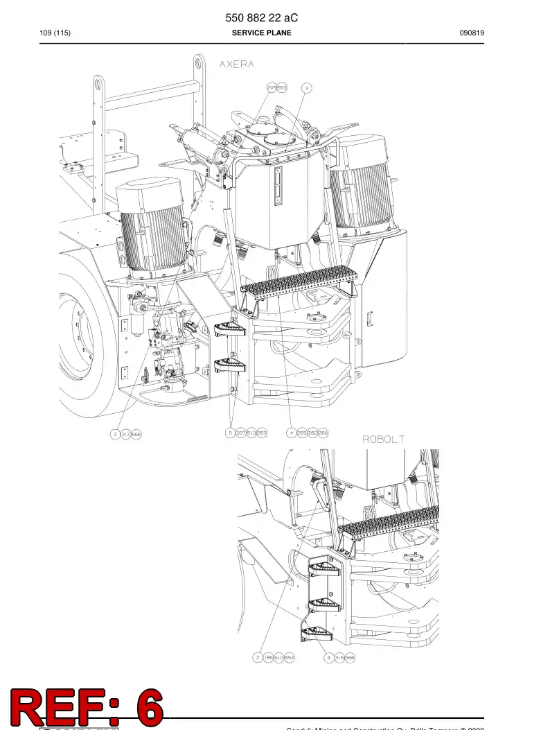 55088165 550 881 65 Plate - Sandvik Technical Drawing