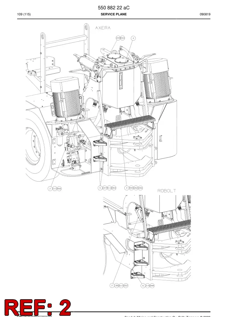 55088181 550 881 81 Bracket - Sandvik Technical Drawing