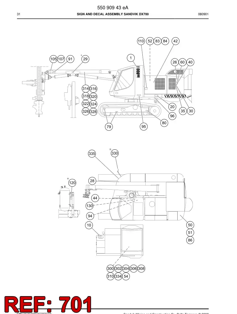 55088322a 550 883 22a Transportation drawing - Sandvik Technical Drawing