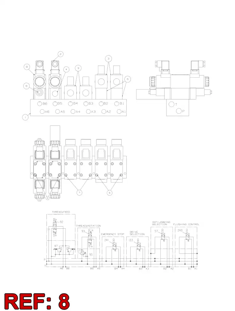 55088344 550 883 44 PRESSURE RELIEF VALVE - Sandvik Technical Drawing