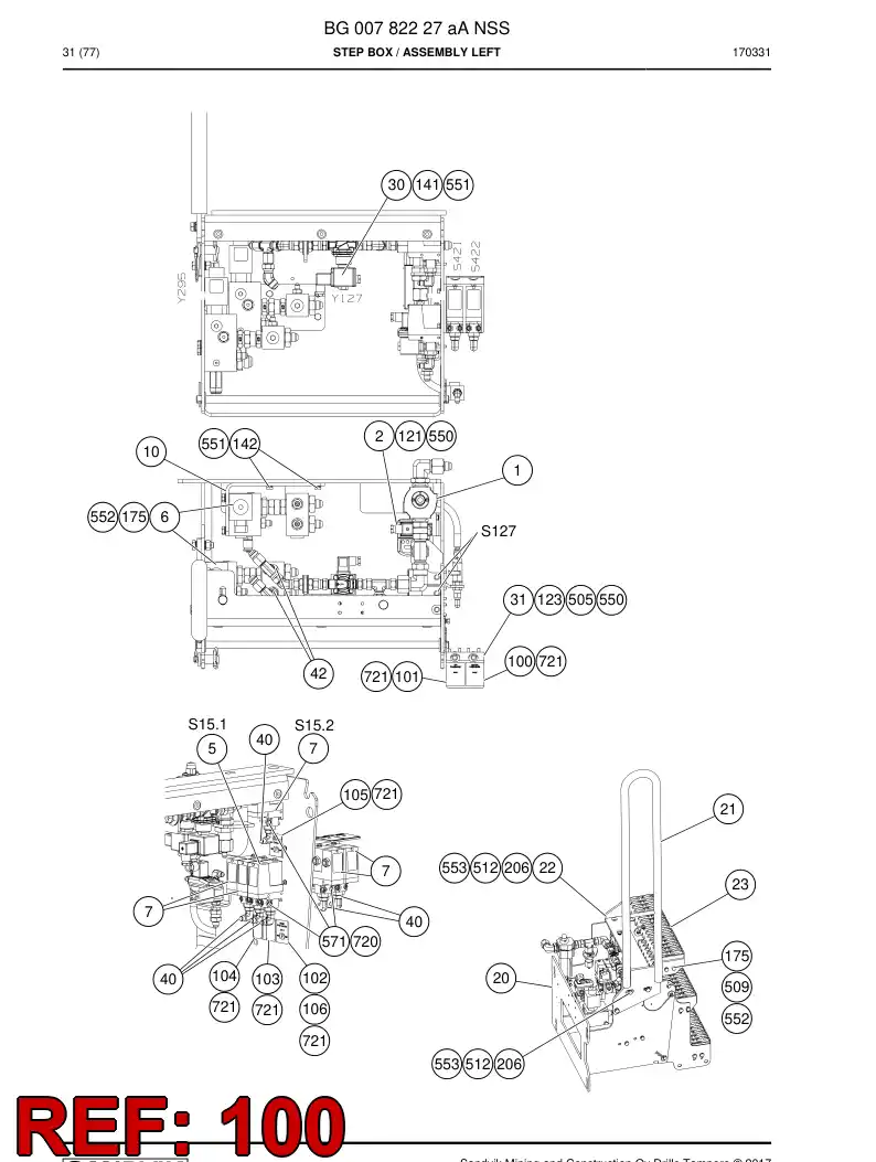 55088453a 550 884 53a SEAL - Sandvik Technical Drawing