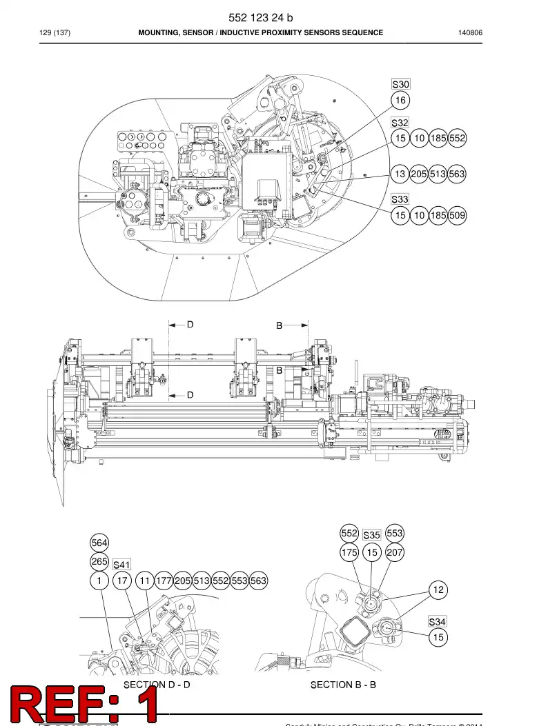 55088455 550 884 55 Plate, Guide - Sandvik Technical Drawing