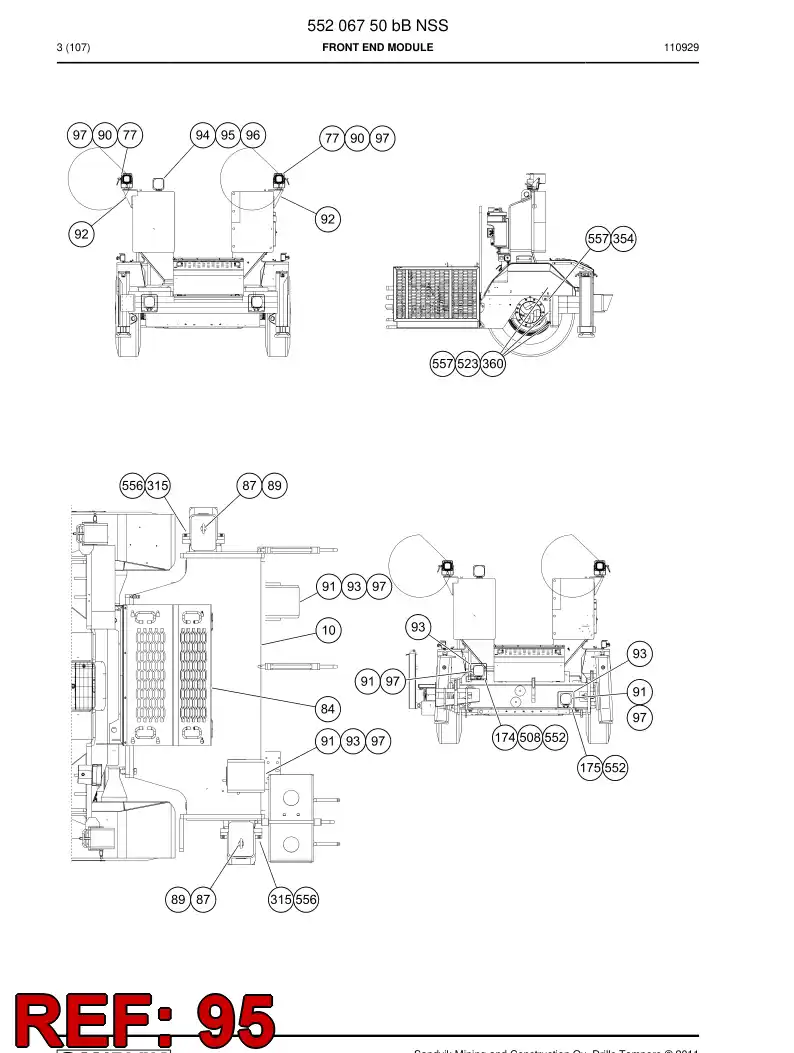 55088457 550 884 57 Plate - Sandvik Technical Drawing