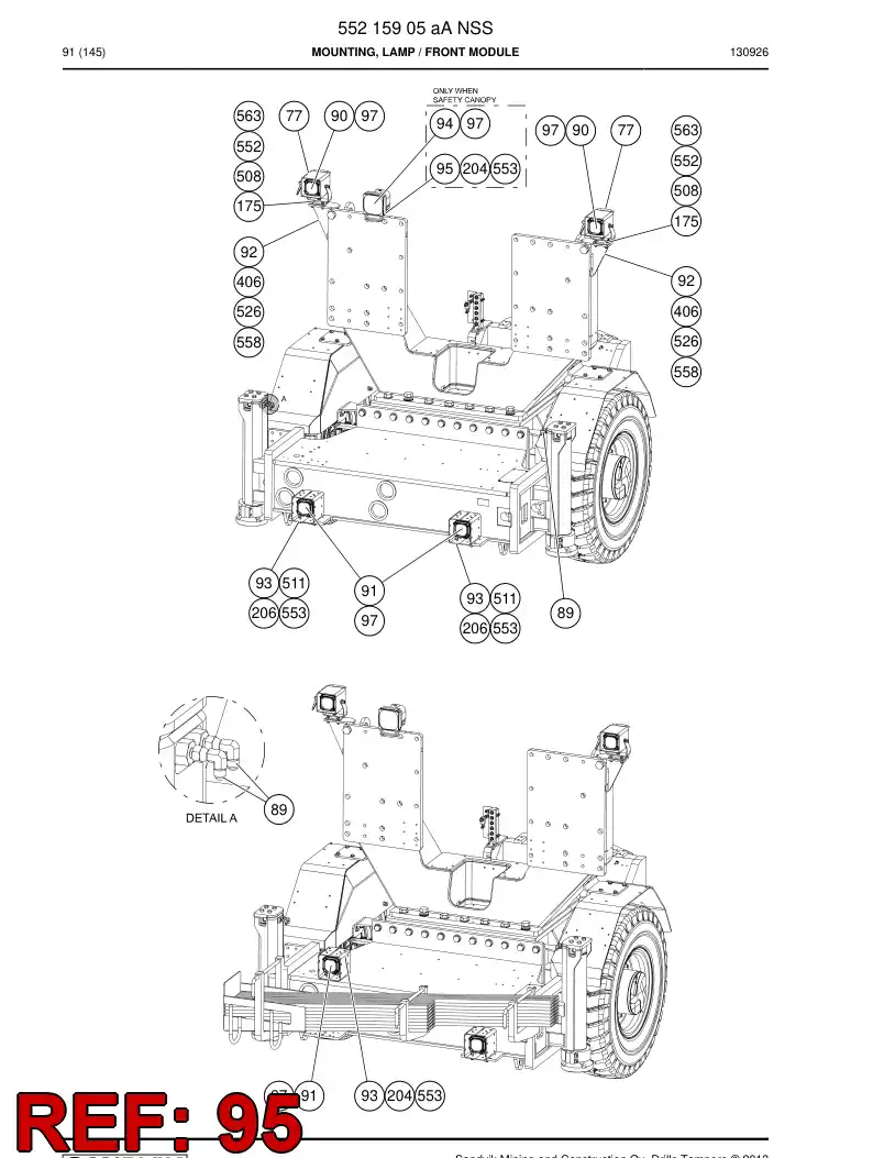 55088457a 550 884 57a Plate - Sandvik Technical Drawing