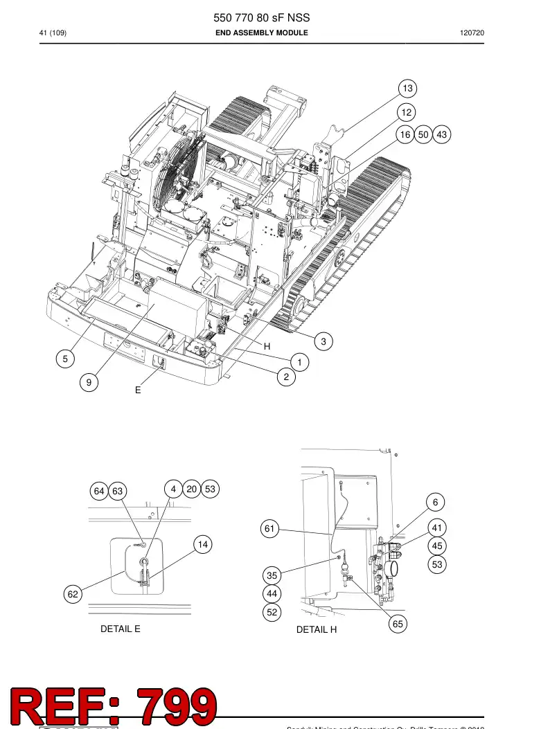 55088549m 550 885 49m HYDRAULIC DIAGRAM - Sandvik Technical Drawing
