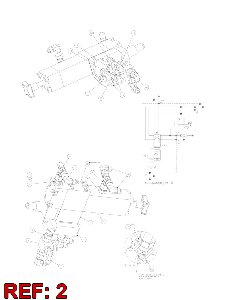 55088555 550 885 55 Valve, Anti Jamming - Sandvik Technical Drawing