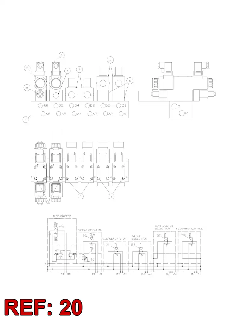 55088583 550 885 83 PRESSURE RELIEF VALVE - Sandvik Technical Drawing