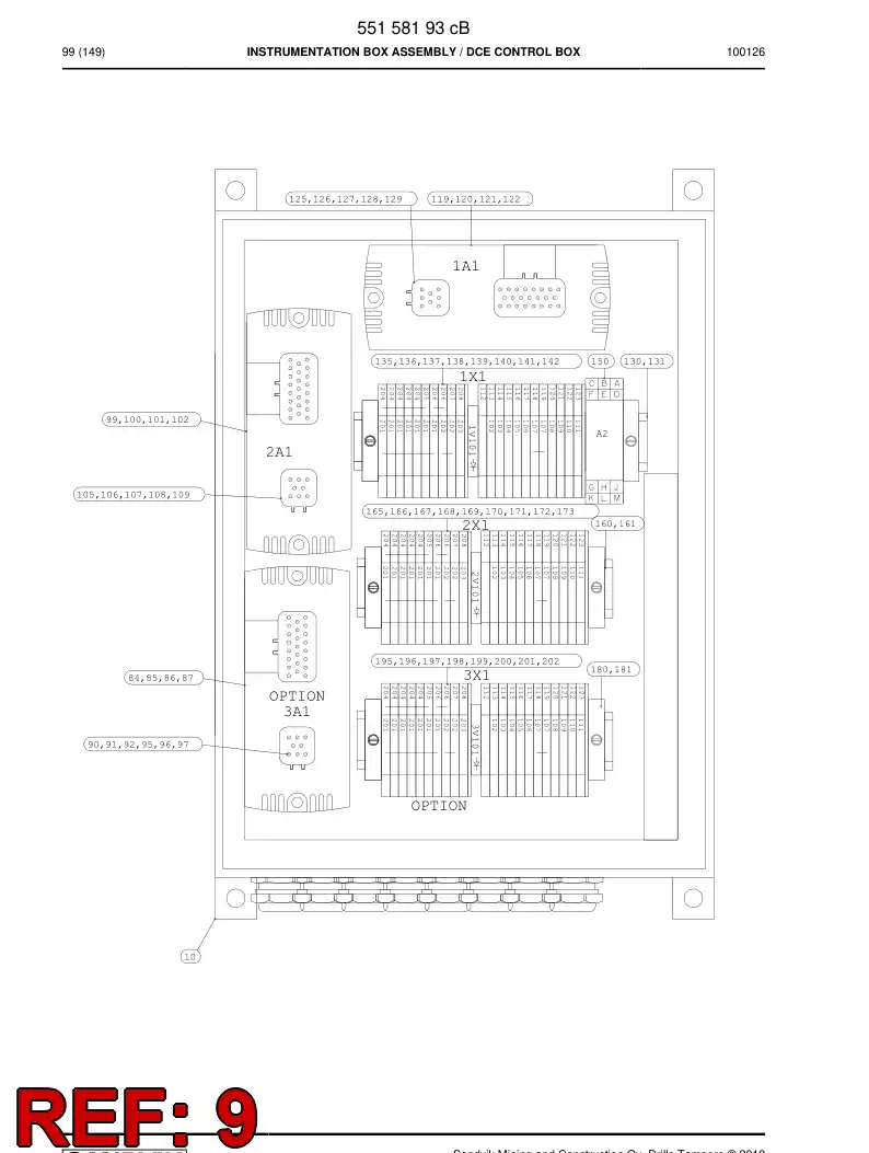 55088618 550 886 18 Wiring instruction - Sandvik Technical Drawing