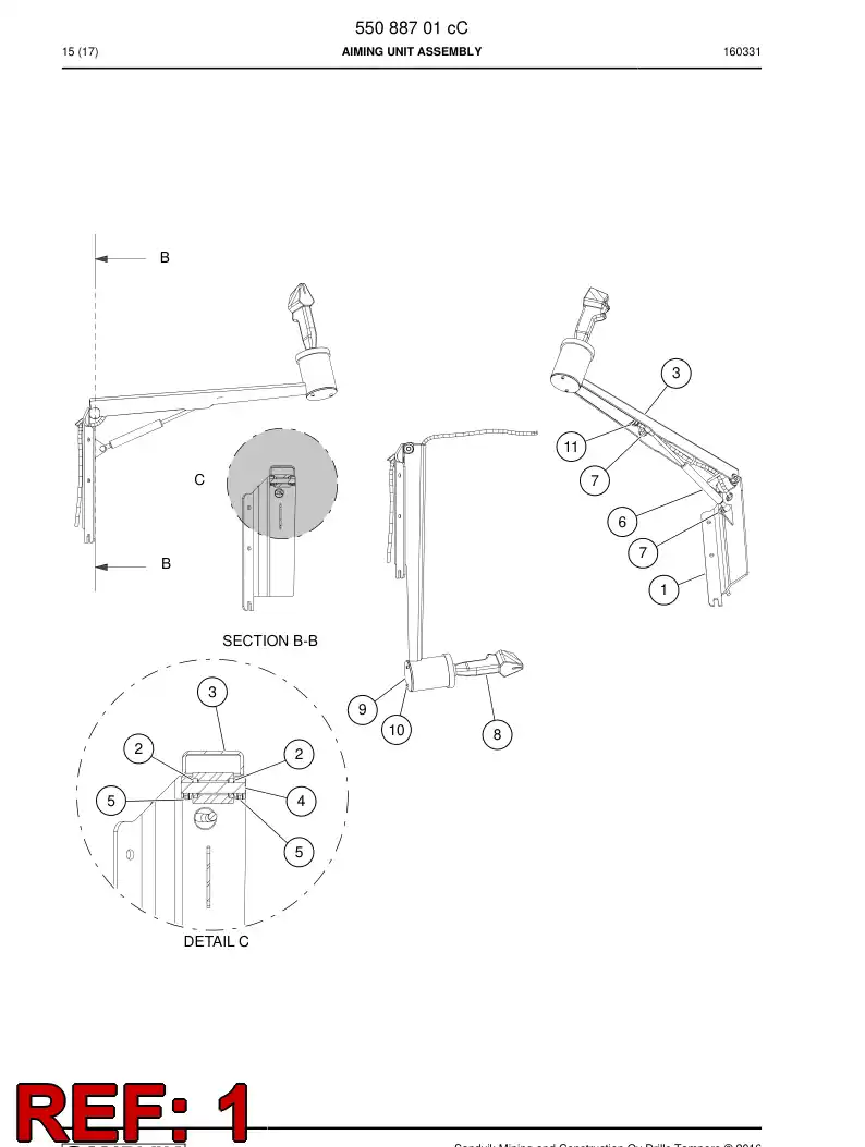 55088710c 550 887 10c Frame - Sandvik Technical Drawing