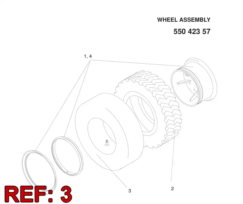 55088770 550 887 70 TUBE (WHEEL) - Sandvik Technical Drawing