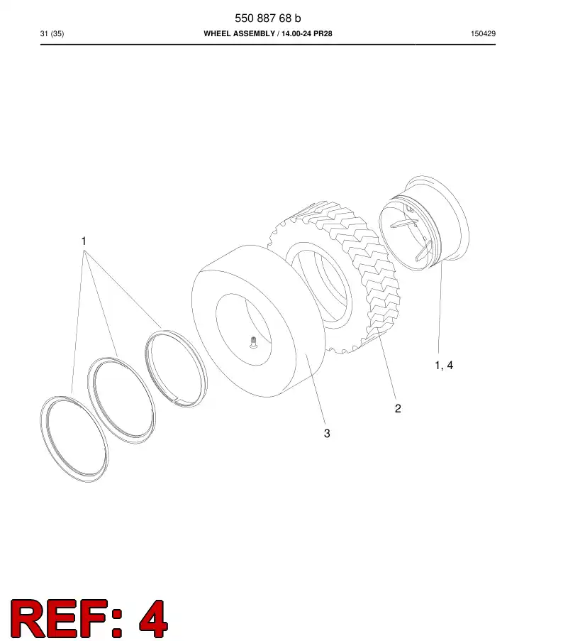 550 887 73a Band, Rim - drawing