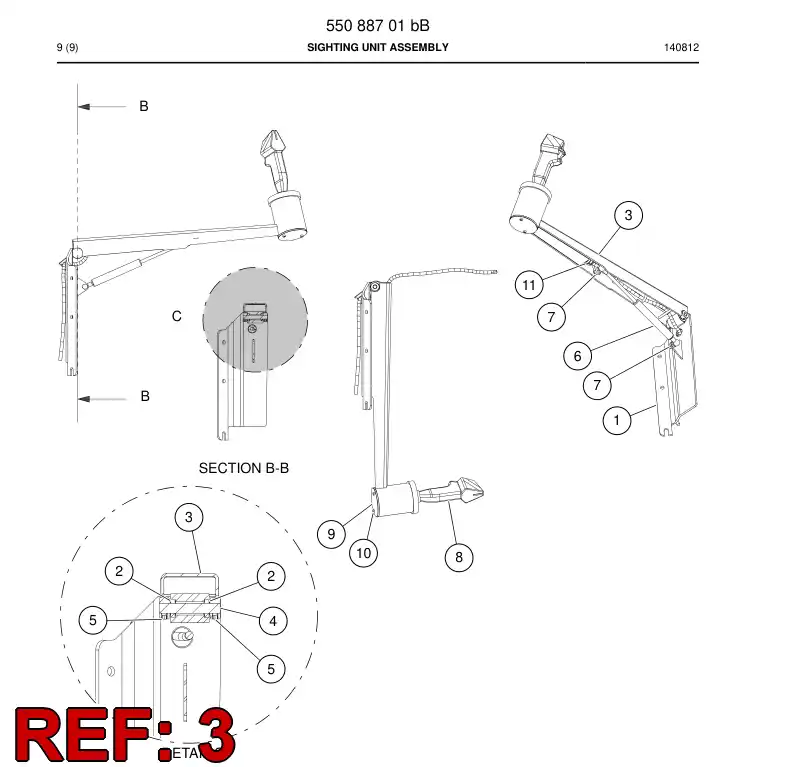 55088778a 550 887 78a Arm - Sandvik Technical Drawing