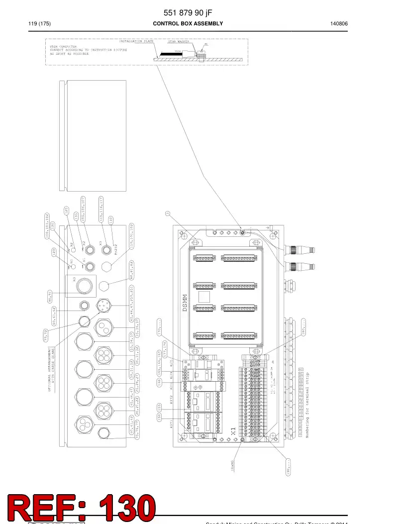 55088810a 550 888 10a Sign - Sandvik Technical Drawing