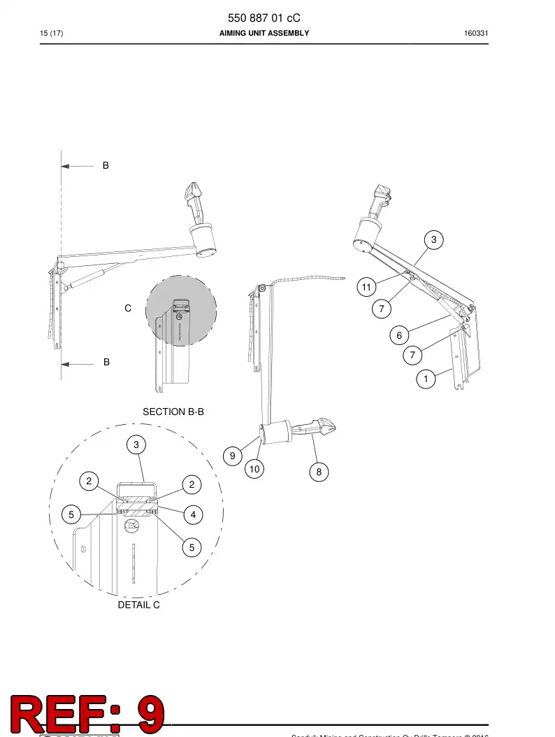 55088841a 550 888 41a Flange - Sandvik Technical Drawing
