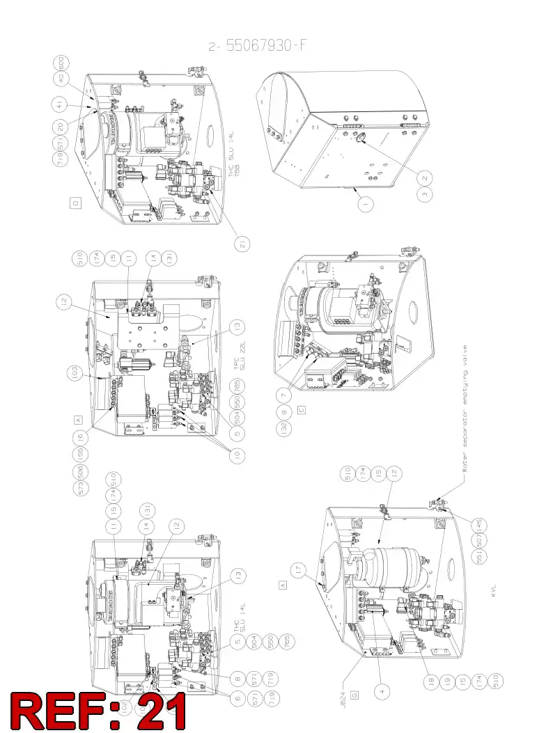 55088967 550 889 67 DIRECTIONAL VALVE - Sandvik Technical Drawing