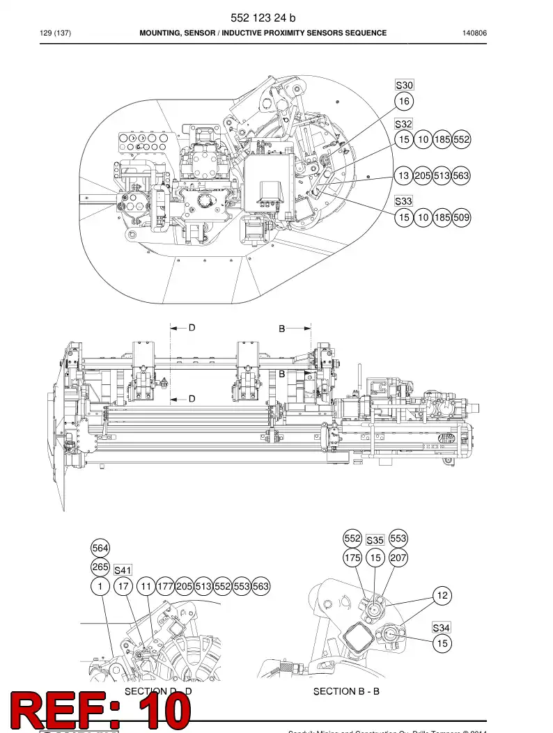 55089065 550 890 65 Plate - Sandvik Technical Drawing