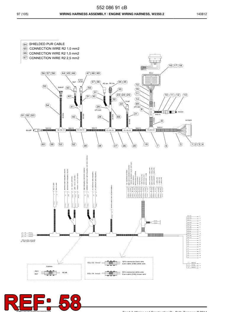 55089087 550 890 87 Seal - Sandvik Technical Drawing