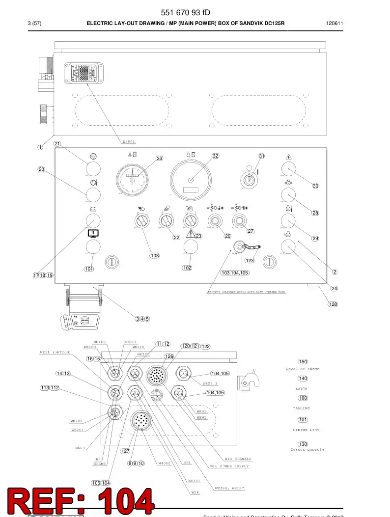 55089139 550 891 39 Connector, Female - Sandvik Technical Drawing