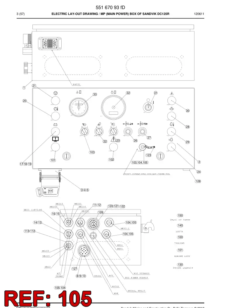 55089141 550 891 41 Cap, Protecting - Sandvik Technical Drawing