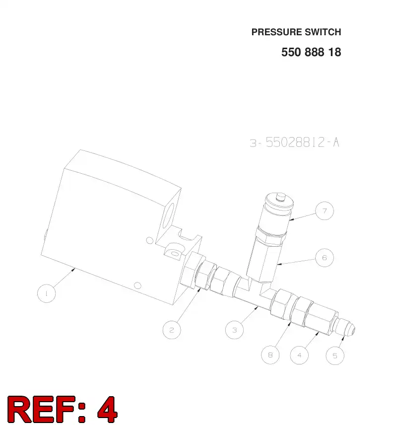 55089162 550 891 62 DAMPING ADAPTER - Sandvik Technical Drawing