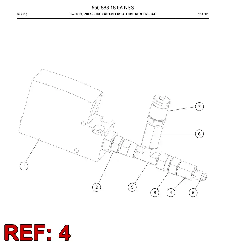 55089162a 550 891 62a Adapter, Damping - Sandvik Technical Drawing