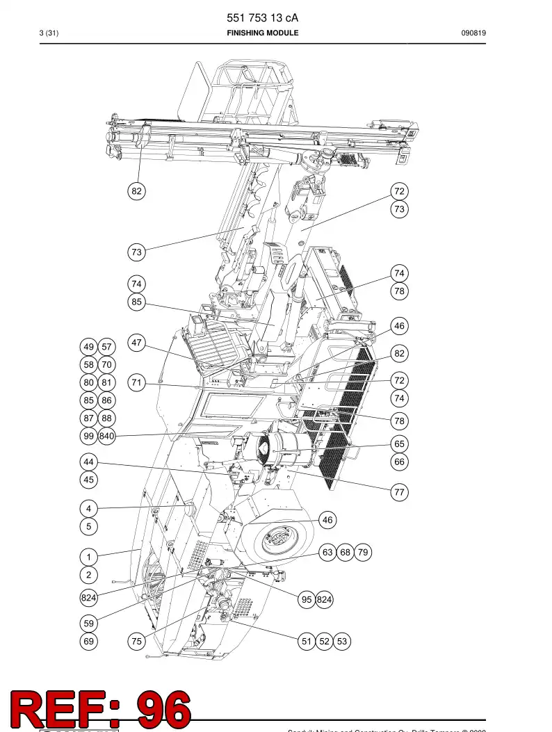 55089167a 550 891 67a Sign - Sandvik Technical Drawing