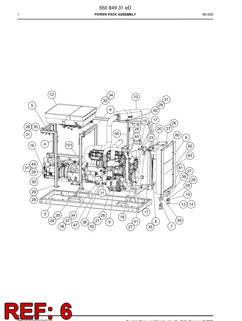 55089196 550 891 96 Supporting block - Sandvik Technical Drawing
