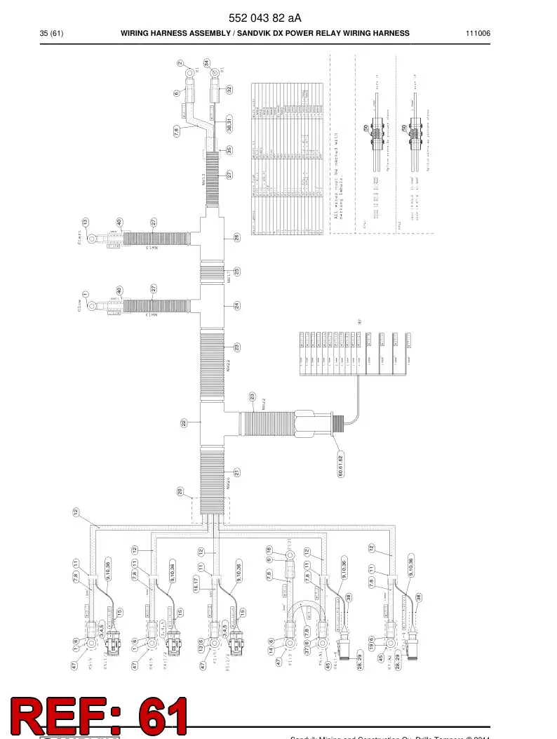 55089227a 550 892 27a Seal, Cable - Sandvik Technical Drawing