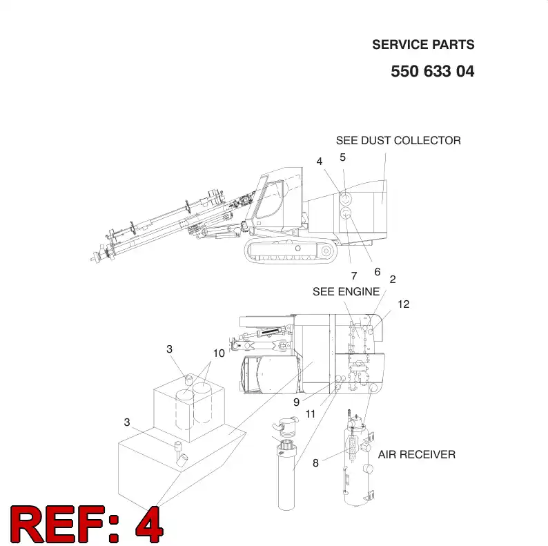 55089269 550 892 69 FILTER ELEMENT - Sandvik Technical Drawing