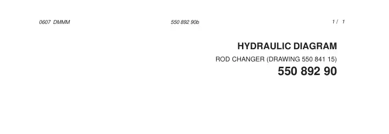 55089290b 550 892 90b HYDRAULIC (HOSES LIST), ROD CH - Sandvik Technical Drawing