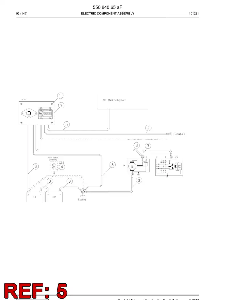 55089359 550 893 59 Wiring harness assembly - Sandvik Technical Drawing