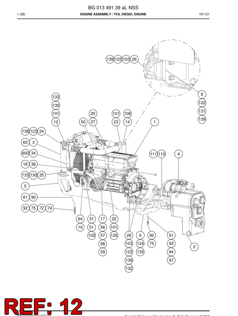 55089438 550 894 38 Plate, Mounting - Sandvik Technical Drawing