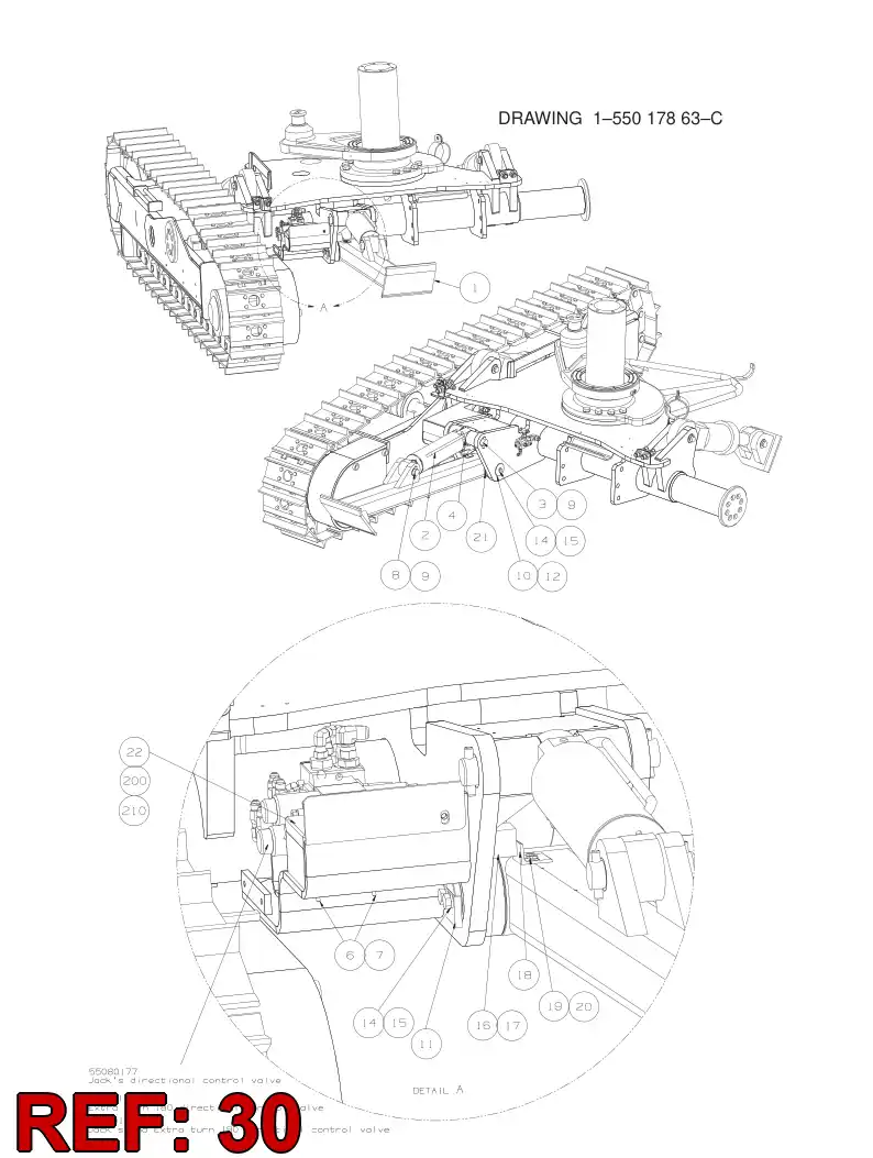 55089487 550 894 87 HYDRAULIC DIAGRAM - Sandvik Technical Drawing