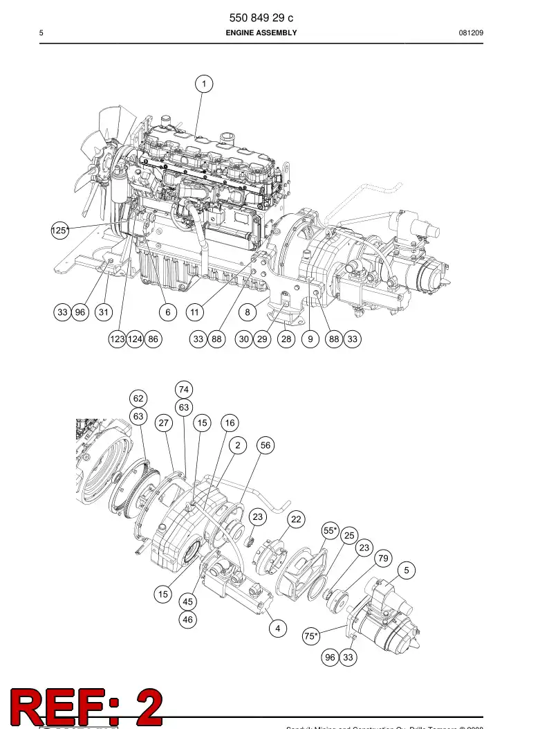 55089513 550 895 13 Gear - Sandvik Technical Drawing