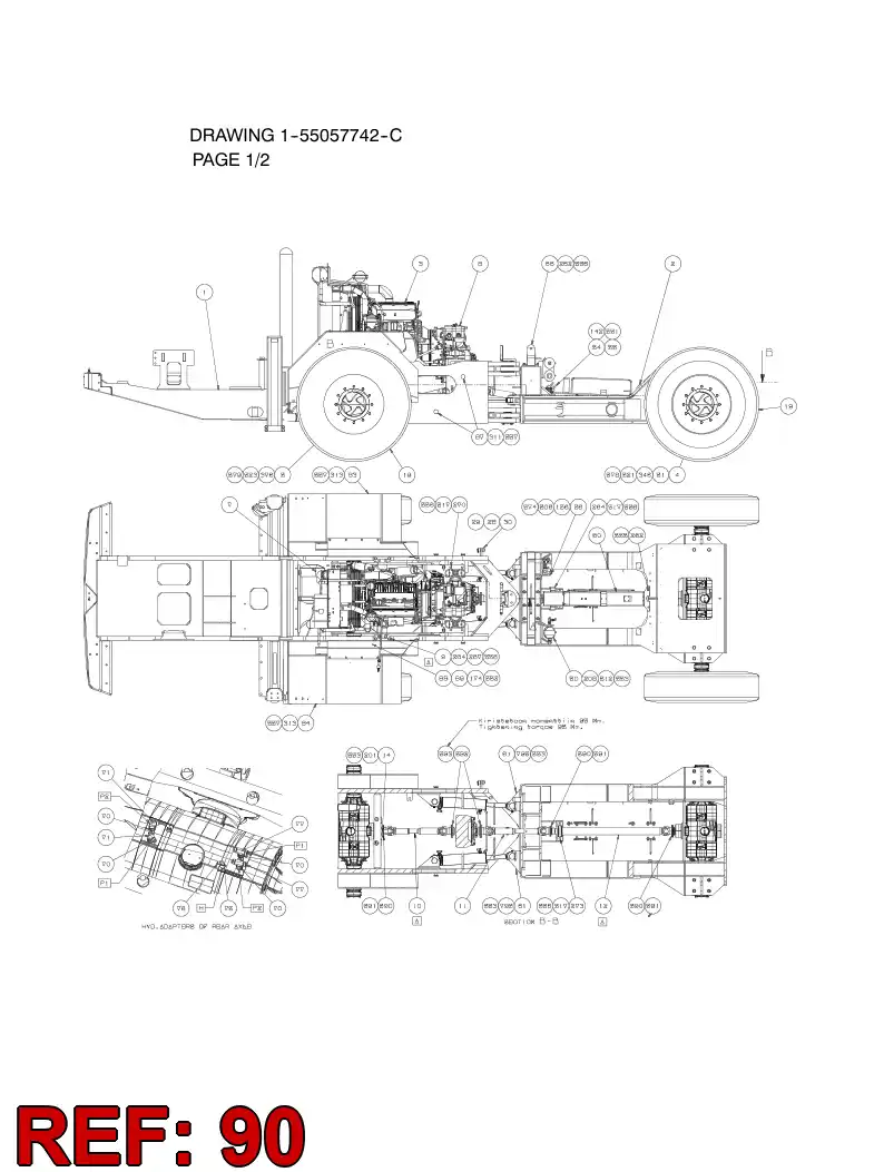 55089527 550 895 27 COUNTERWEIGHT - Sandvik Technical Drawing