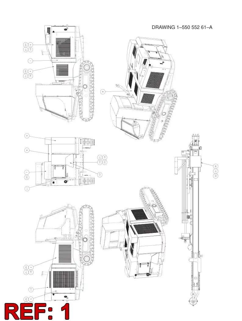 55089530 550 895 30 BACKING FRAME - Sandvik Technical Drawing