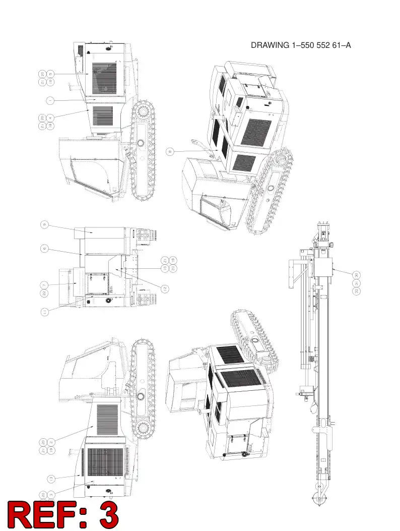 55089551 550 895 51 COVER PLATE - Sandvik Technical Drawing