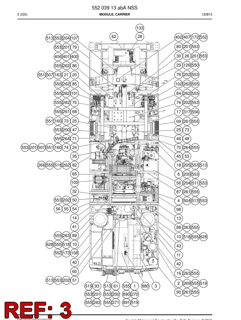 55089564 550 895 64 Hosing Set - Sandvik Technical Drawing