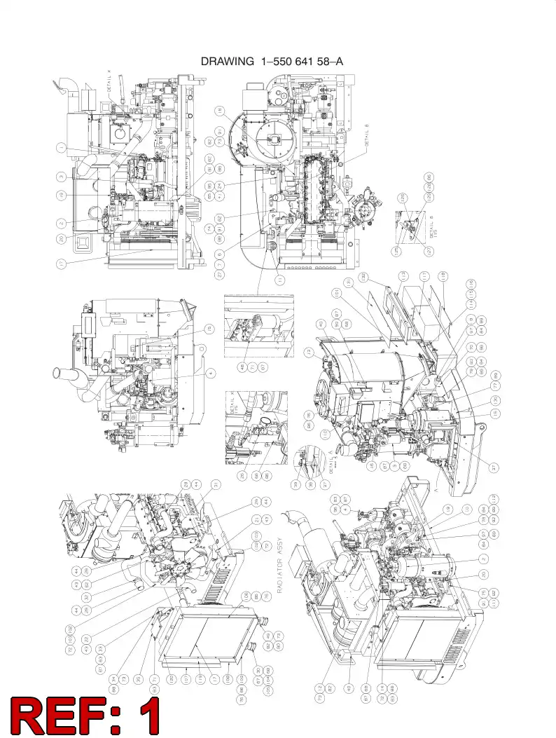 55089571 550 895 71 ENGINE ASSEMBLY - Sandvik Technical Drawing