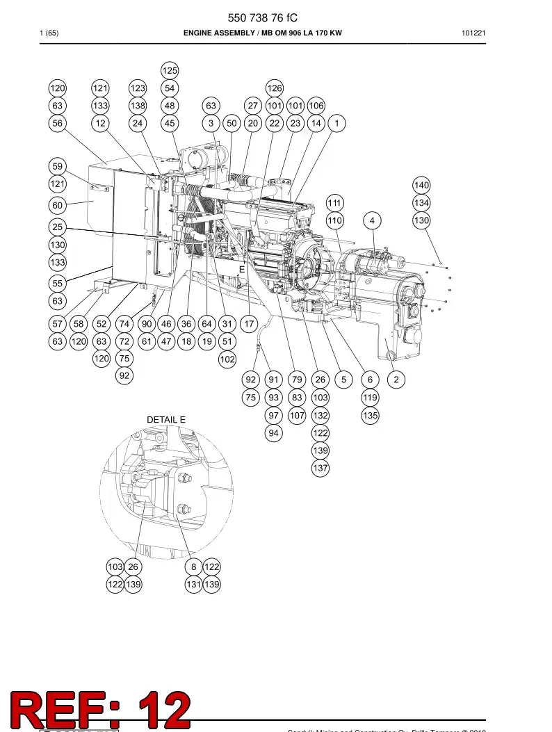 55089696 550 896 96 Mounting plate - Sandvik Technical Drawing
