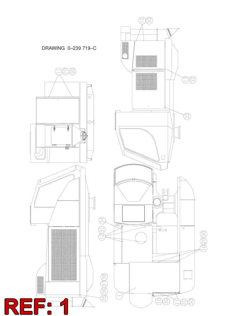 55089705 550 897 05 COVER ASSEMBLY - Sandvik Technical Drawing